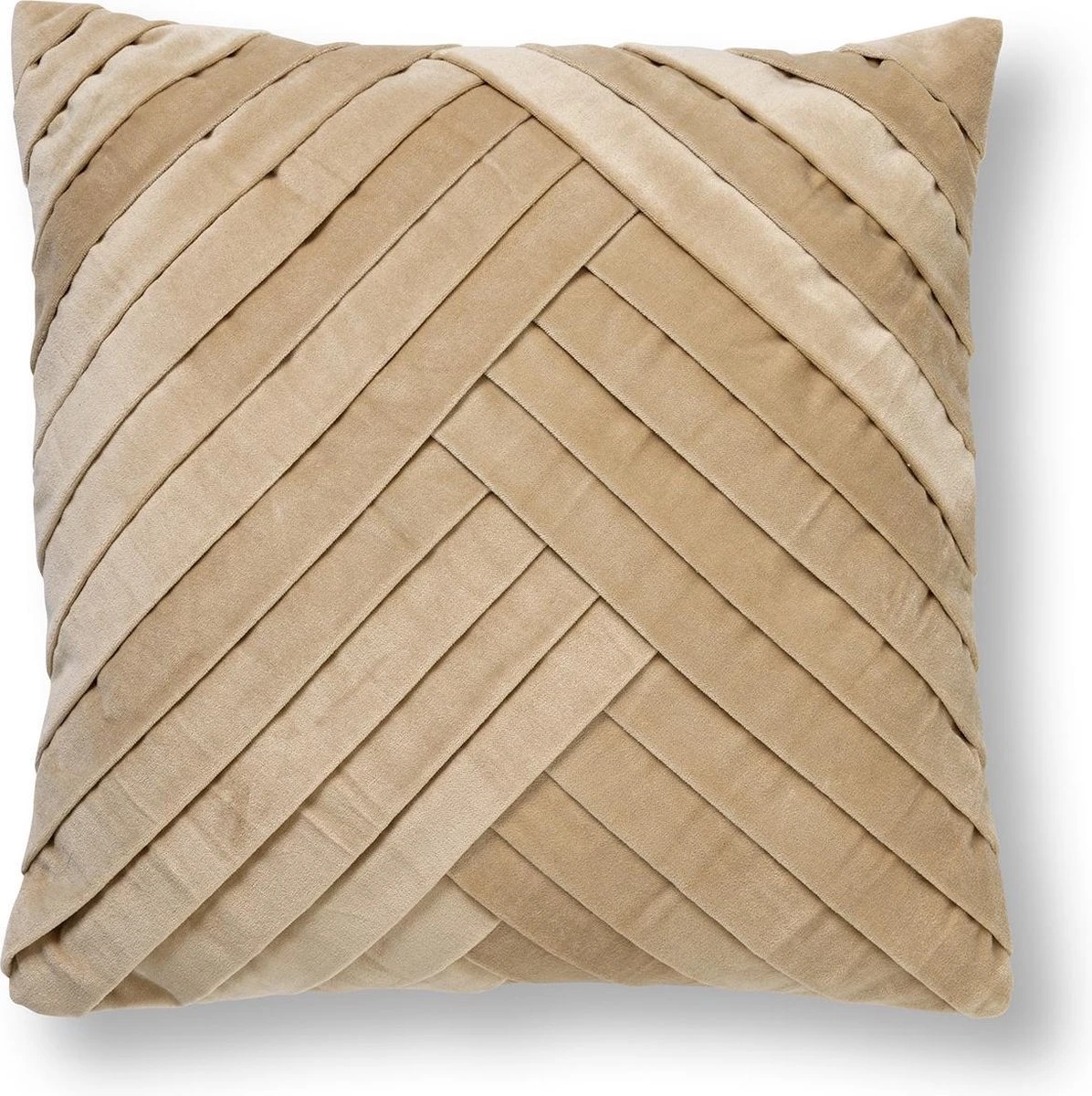 GIDI - Kussenhoes Velvet 45x45 Cm - Pumice Stone - Beige - Exclusief Binnenkussen 1 GIDI - Kussenhoes Velvet 45x45 Cm - Pumice Stone - Beige - Exclusief Binnenkussen