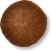 Dutch Decor - KAJA - Sierkussen Rond Velvet 40 Cm - Tobacco Brown - Bruin