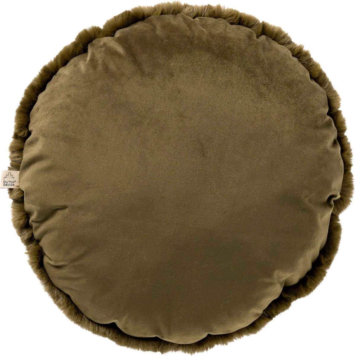 Dutch Decor - ZAYA - Sierkussen Rond 45 Cm Military Olive - Groen 3 Dutch Decor - ZAYA - Sierkussen Rond 45 Cm Military Olive - Groen - Afbeelding 3
