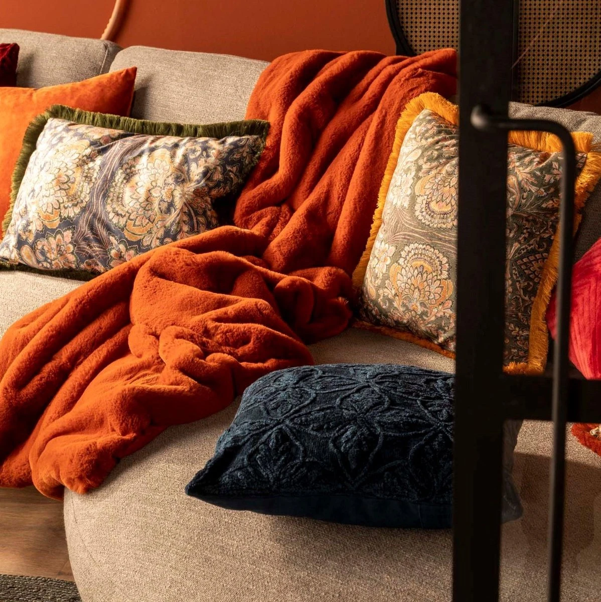 AMAR - Kussenhoes Van Katoen 45x45 Cm Insignia Blue - Blauw - Exclusief Binnenkussen 4 AMAR - Kussenhoes Van Katoen 45x45 Cm Insignia Blue - Blauw - Exclusief Binnenkussen - Afbeelding 4