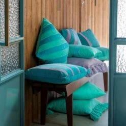 RUBY - Kussenhoes Katoen 45x45 Cm - Lavender Frost - Paars - Pasteltint - Met Flosjes - Exclusief Binnenkussen -Dutch Decor 1198x1200 18