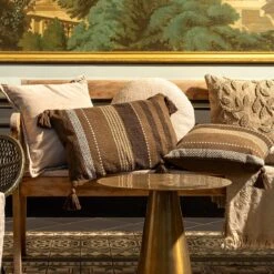 TAMAR - Kussenhoes Katoen 40x60 Cm - Military Olive - Groen - Met Flosjes - Exclusief Binnenkussen -Dutch Decor 1198x1200 3