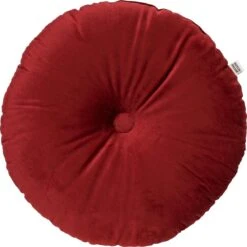 Dutch Decor - OLLY - Sierkussen Rond Velvet 40 Cm - Merlot - Rood