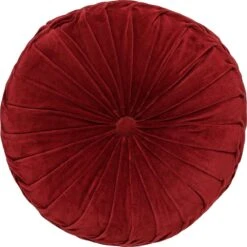 Dutch Decor - KAJA - Sierkussen Rond Velvet 40 Cm - Merlot - Rood