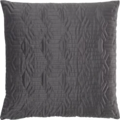 JOAN - Sierkussen Donkergrijs 45x45 Cm - Antraciet - Inclusief Binnenkussen