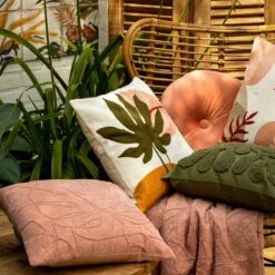 OLIVIA - Kussenhoes 45x45 Cm Olive Branch - Groen - Met Rits -Dutch Decor 1199x1200 29