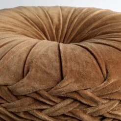 Dutch Decor - KAJA - Sierkussen Rond Velvet 40 Cm - Tobacco Brown - Bruin -Dutch Decor 1199x1200 35