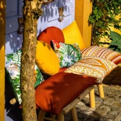 Dutch Decor - SOL - Sierkussen Rond Outdoor 40 Cm Golden Glow - Waterafstotend En Uv-bestendig - Geel -Dutch Decor 1199x1200 44