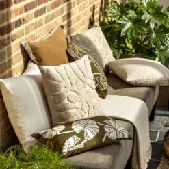 JULES - Sierkussen 45x45 Cm Olive Branch - Groen - Inclusief Binnenvulling -Dutch Decor 1199x1200 49