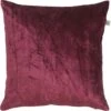 CIDO - Sierkussen Velvet Bordeaux 45x45 Cm - Rood - Inclusief Binnenvulling