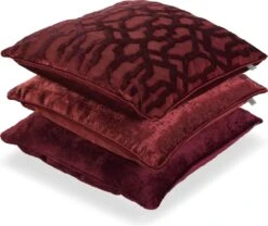 JACK - Kussenhoes 45x45 Cm - Bordeaux - Rood - Exclusief Binnenkussen -Dutch Decor 1200x1009 1