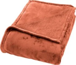 Dutch Decor - CHARLIE - Plaid Flannel Fleece XL - 200x220 Cm - Potters Clay - Oranje - Deken -Dutch Decor 1200x1028 3