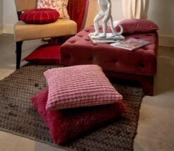 ROME - Kussenhoes Uni 45x45 Cm - Heather Rose - Roze - Exclusief Binnenkussen -Dutch Decor 1200x1039