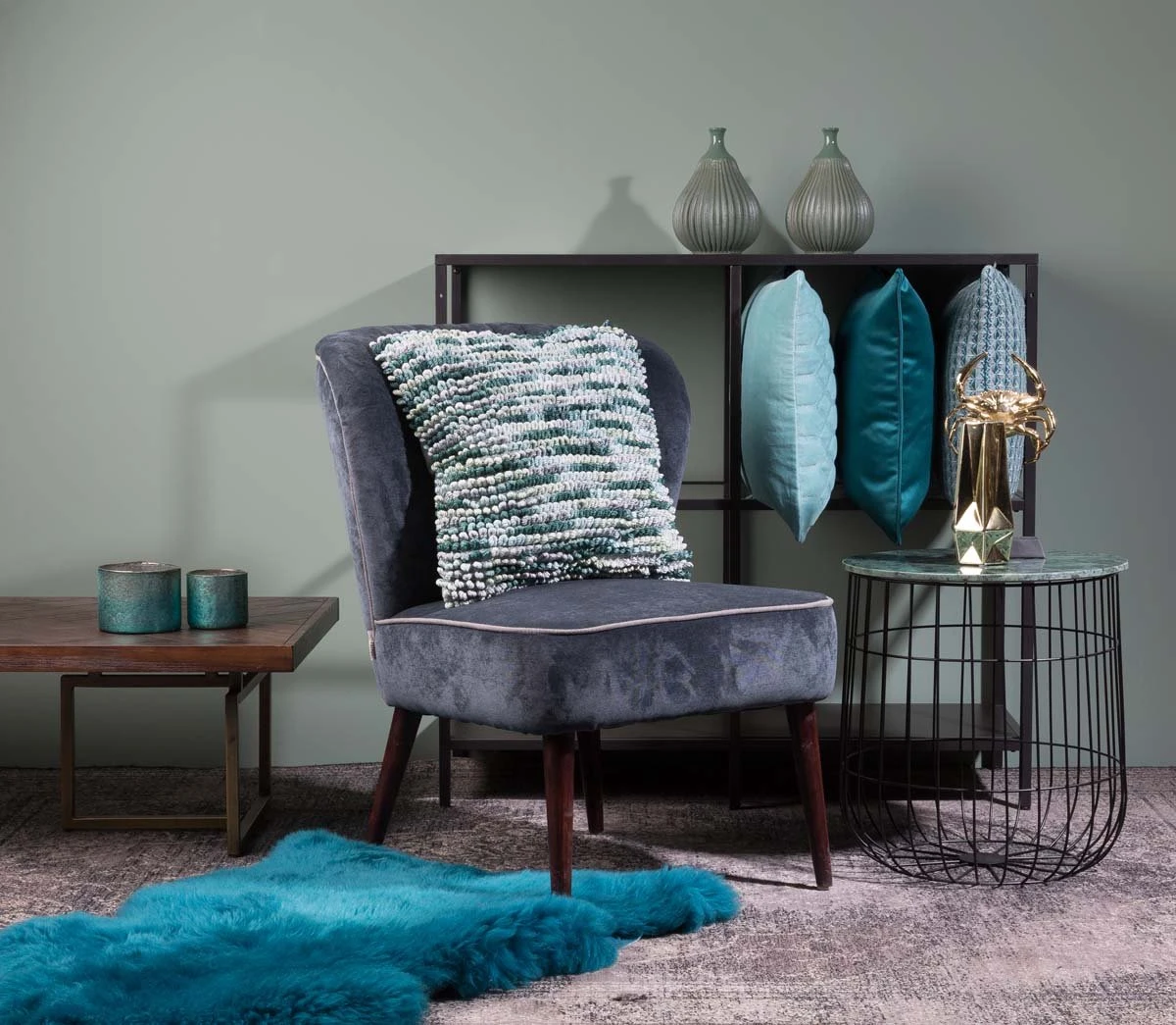 BORA - Kussenhoes Lichtjade 45x45 Cm - Groen - Met Rits 4 BORA - Kussenhoes Lichtjade 45x45 Cm - Groen - Met Rits - Afbeelding 4