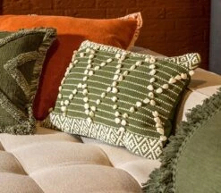 JULIEN - Sierkussen Van Katoen 40x60 Cm Chive - Groen - Inclusief Binnenvulling -Dutch Decor 1200x1051 1