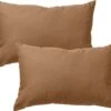 Set Van 2 - Dutch Decor SANTORINI - Kussenhoezen Outdoor 40x60 Tobacco Brown - Waterafstotend En Uv-bestendig - Bruin