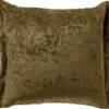 LEWIS - Sierkussen Velours 45x45 Cm Military Olive - Groen - Inclusief Binnenkussen