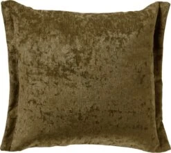 LEWIS - Sierkussen Velours 45x45 Cm Military Olive - Groen - Inclusief Binnenkussen