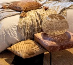 GIDI - Kussenhoes Velvet 45x45 Cm - Tobacco Brown - Bruin - Exclusief Binnenkussen -Dutch Decor 1200x1075 1