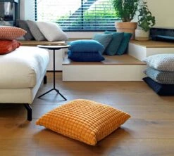 ROME - Kussenhoes Uni 45x45 Cm - Golden Glow - Geel - Exclusief Binnenkussen -Dutch Decor 1200x1080