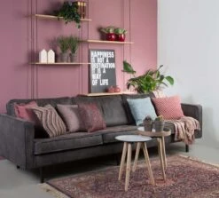 SOFIA - Sierkussen Pruim 45x45 Cm - Roze - Inclusief Binnenvulling -Dutch Decor 1200x1084