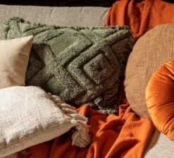 BOHO - Sierkussen Van Katoen 40x60 Cm Chive - Groen - Inclusief Binnenvulling -Dutch Decor 1200x1087 1