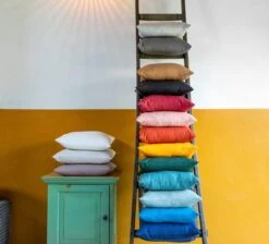 JAMES - Kussenhoes Katoen 45x45 Cm - Muted Clay - Roze - Exclusief Binnenkussen -Dutch Decor 1200x1088