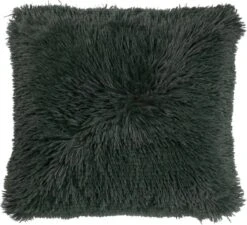 FLUFFY - Kussenhoes Unikleur 45x45 Cm - Mountain View - Donkergroen - Exclusief Binnenkussen