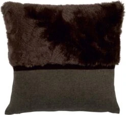 Dutch Decor ANGELA - Sierkussen Bruin 45x45 Cm - Inclusief Binnenkussen