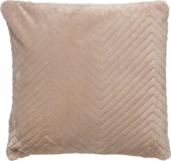 ZICO - Kussenhoes Zigzag 45x45 Cm Pumice Stone - Beige - Superzacht - Exclusief Binnenkussen