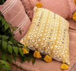 TEQUILA - Kussenhoes Van Katoen 40x60 Cm Golden Glow - Geel - Exclusief Binnenkussen -Dutch Decor 1200x1129 1