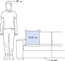 LENA - Sierkussen Geborduurd 45x45 Cm - Donkergrijs - Grijs - Wit - Zwart - Inclusief Binnenvulling -Dutch Decor 1200x1132 17