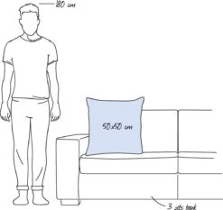 RAMERCO - Sierkussen Taupe 50x50 Cm - Inclusief Binnenkussen -Dutch Decor 1200x1132 26