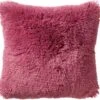 FLUFFY - Kussenhoes Unikleur 45x45 Cm - Heather Rose - Roze - Exclusief Binnenkussen