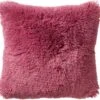 FLUFFY - Kussenhoes Unikleur 60x60 Cm - Heather Rose - Roze - Exclusief Binnenkussen