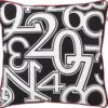 NUMBERS - Sierkussen Met Print Zwart 50x50 Cm - Inclusief Binnenkussen
