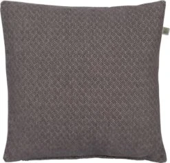 KATAN - Sierkussen 45x45 Cm - Taupe - Bruin - Visgraat Patroon - Inclusief Binnenvulling