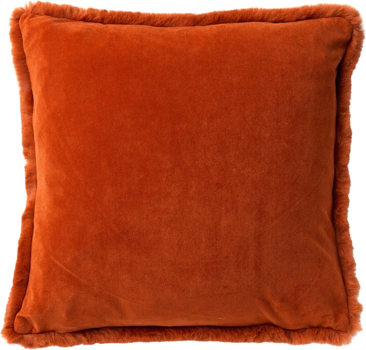 ZAYA - Kussenhoes Unikleur 45x45 Cm - Potters Clay - Oranje - Superzacht - Met Rits 2 ZAYA - Kussenhoes Unikleur 45x45 Cm - Potters Clay - Oranje - Superzacht - Met Rits - Afbeelding 2
