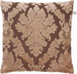 Dutch Decor DIVEL - Sierkussen Bruin 45x45 Cm - Inclusief Binnenkussen