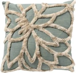 LIVIA - Kussenhoes 45x45 Cm Jadeite - Groen - Exclusief Binnenkussen