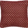 DENLEY - Kussenhoes Van Katoen Merlot 45x45 Cm - Rood - Exclusief Binnenkussen