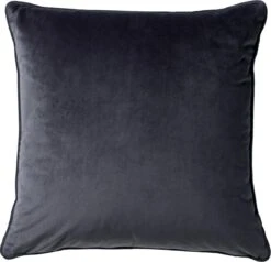FINN - Sierkussen Velvet 60x60 Cm - Charcoal Gray - Antraciet - Inclusief Binnenvulling