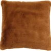 ZAYA - Sierkussen Unikleur 45x45 Cm - Tobacco Brown - Bruin - Superzacht - Inclusief Binnenkussen