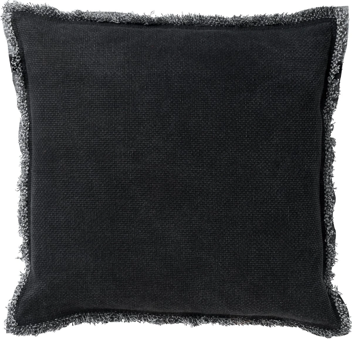 BURTO - Kussenhoes Van Gewassen Katoen Raven 45x45 Cm - Zwart - Exclusief Binnenkussen 5 BURTO - Kussenhoes Van Gewassen Katoen Raven 45x45 Cm - Zwart - Exclusief Binnenkussen - Afbeelding 5