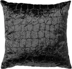 COLETTE - Kussenhoes 45x45 Cm Raven - Zwart - Exclusief Binnenkussen