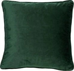 FINN - Kussenhoes Velvet 60x60 Cm - Mountain View - Donkergroen - Exclusief Binnenkussen