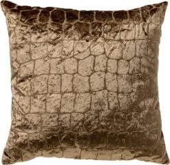 COLETTE - Sierkussen 45x45 Cm Sepia - Bruin - Inclusief Binnenvulling