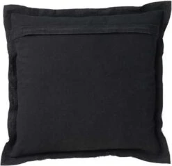 BURTO - Sierkussen Van Gewassen Katoen Raven 45x45 Cm - Zwart - Inclusief Binnenvulling -Dutch Decor 1200x1162 10