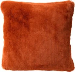 ZAYA - Kussenhoes Unikleur 45x45 Cm - Potters Clay - Oranje - Superzacht - Met Rits