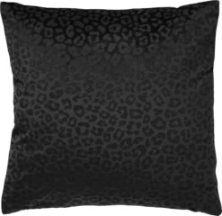 CHESSY - Sierkussen Met Dierenprint 45x45 Cm Raven - Zwart - Inclusief Binnenvulling